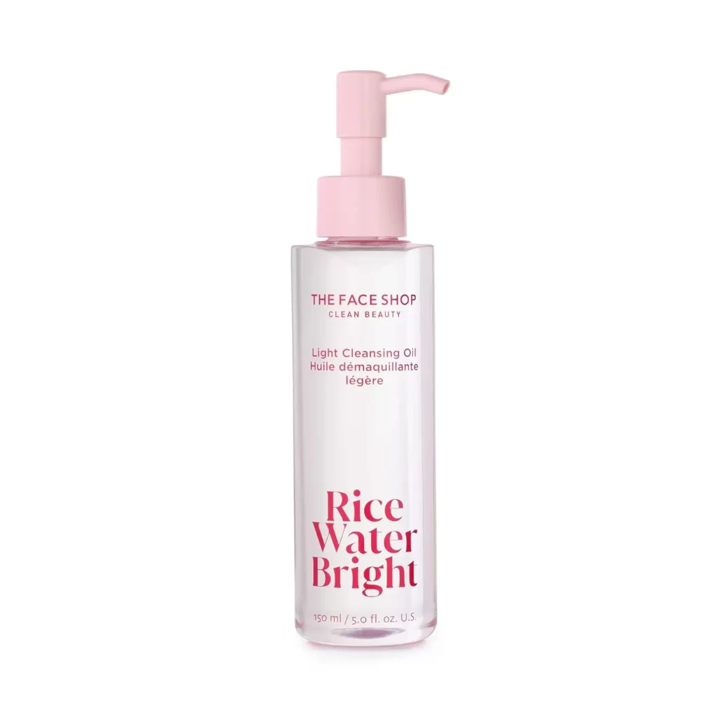 Korean skincare products - The Face Shop Rice water bright light Cleansing Oil with Rice Water to Brighten the Skin, 150ml | Korean Make-Up Remover, For Lips, Eyes and Face, Removes Waterproof makeup